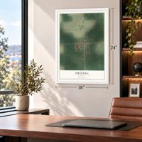 Twining, Michigan map, 18 x 24 inch print in a white frame in a home office