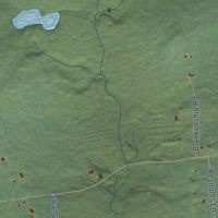 Second close-up of the map of Two Rivers, Alaska print showing more streets and buildings