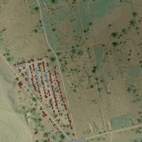 Second close-up of the map of Tye, Texas print showing more streets and buildings