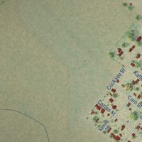 Second close-up of the map of Tynan, Texas print showing more streets and buildings