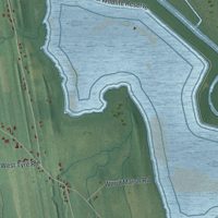 Second close-up of the map of Tyre, New York print showing more streets and buildings