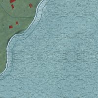 Second close-up of the map of Ualapue, Hawaii print showing more streets and buildings