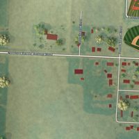 Second close-up of the map of Ulen, Minnesota print showing more streets and buildings