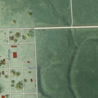 Second close-up of the map of Ulysses, Nebraska print showing more streets and buildings
