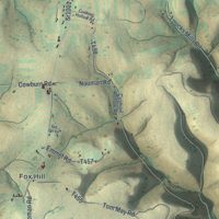 Second close-up of the map of Ulysses, Potter County, Pennsylvania print showing more streets and buildings