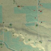 Second close-up of the map of Umapine, Oregon print showing more streets and buildings