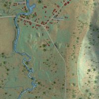 Second close-up of the map of Unadilla Forks, New York print showing more streets and buildings