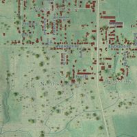 Second close-up of the map of Underwood-Petersville, Alabama print showing more streets and buildings