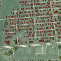Second close-up of the map of Union Beach, New Jersey print showing more streets and buildings