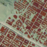 Second close-up of the map of Union City, New Jersey print showing more streets and buildings
