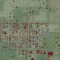 Second close-up of the map of Union Gap, Washington print showing more streets and buildings