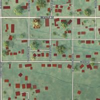 Second close-up of the map of Union Star, Missouri print showing more streets and buildings