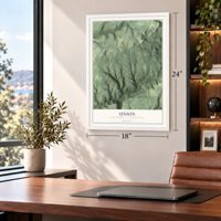 Union, Tioga County, Pennsylvania map, 18 x 24 inch print in a white frame in a home office