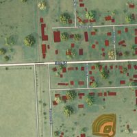 Second close-up of the map of Unionville, Michigan print showing more streets and buildings