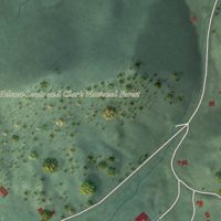 Second close-up of the map of Unionville, Montana print showing more streets and buildings
