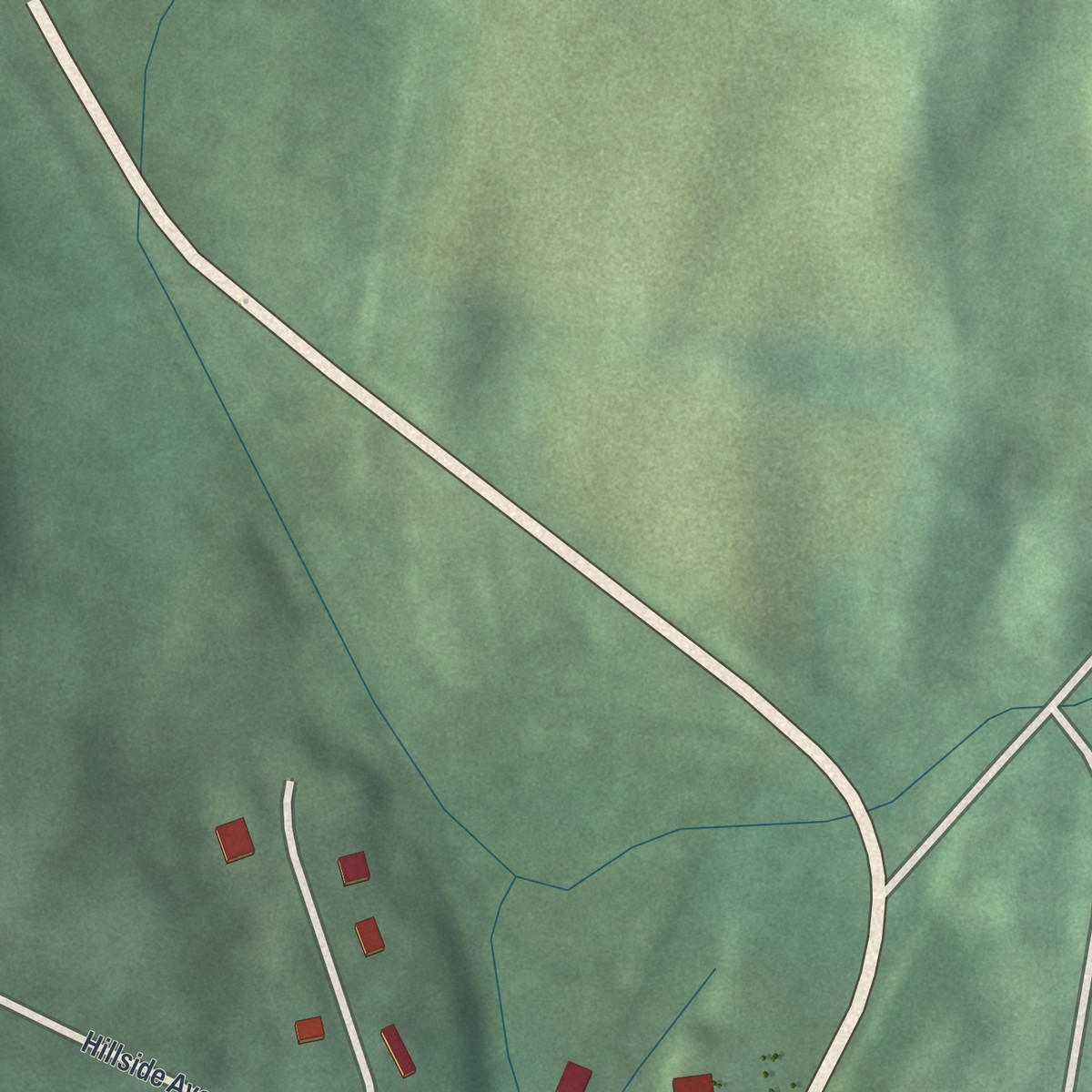 Second close-up of the map of Unionville, New York print showing more streets and buildings