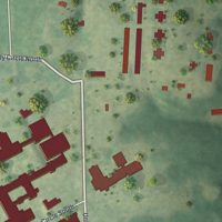 Second close-up of the map of Unity Village, Missouri print showing more streets and buildings