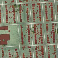 Second close-up of the map of University District, Michigan print showing more streets and buildings