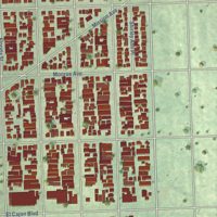 Second close-up of the map of University Heights, California print showing more streets and buildings
