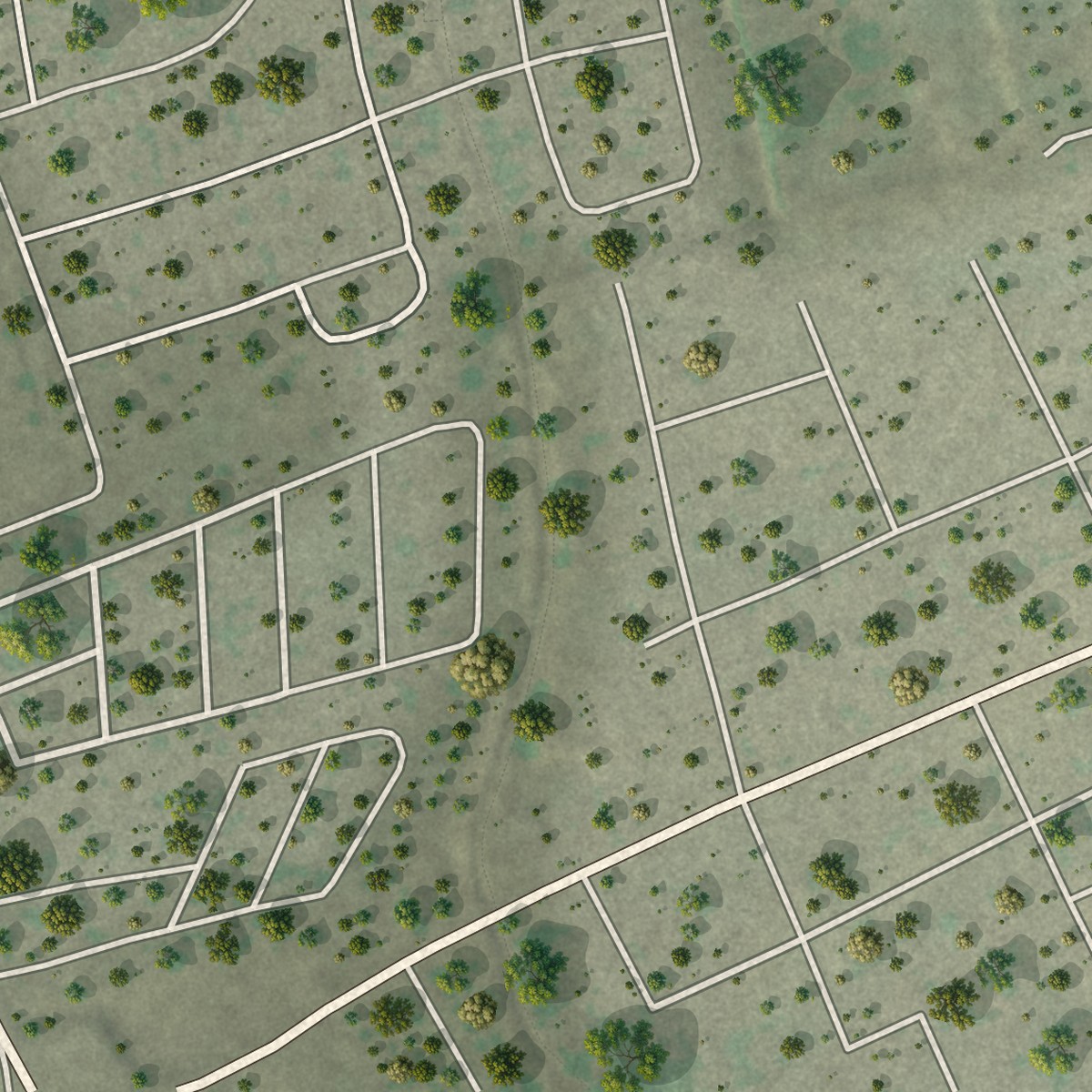 Second close-up of the map of University Park, New Mexico print showing more streets and buildings