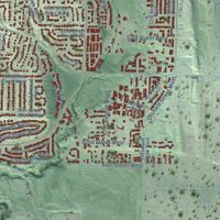 Second close-up of the map of University Place, Washington print showing more streets and buildings
