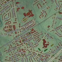 Second close-up of the map of Upper Chichester, Pennsylvania print showing more streets and buildings