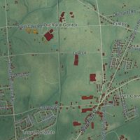 Second close-up of the map of Upper Deerfield, New Jersey print showing more streets and buildings