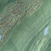 Second close-up of the map of Upper Greenwood Lake, New Jersey print showing more streets and buildings
