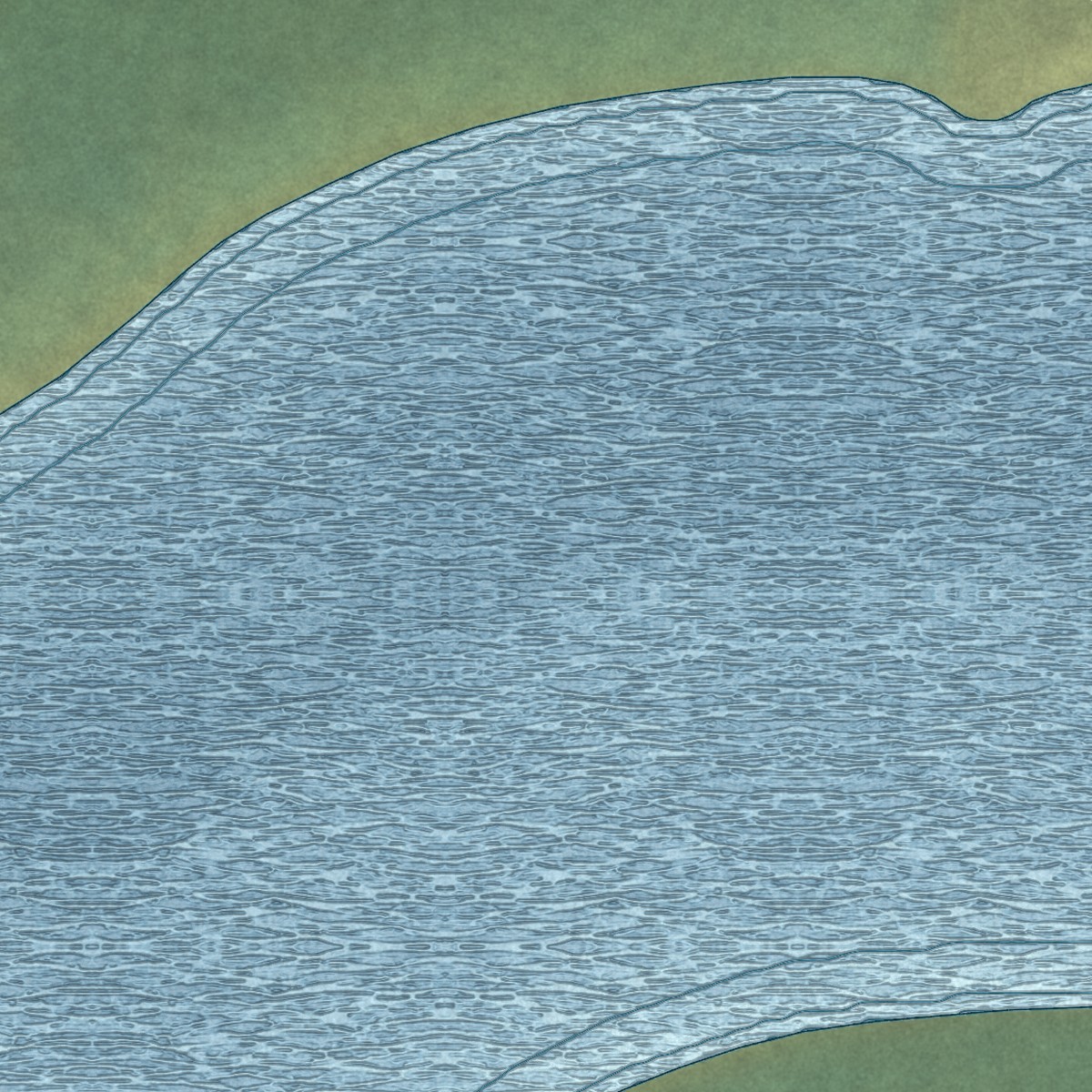 Second close-up of the map of Upper Kalskag, Alaska print showing more streets and buildings
