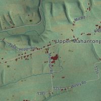 Second close-up of the map of Upper Mahantongo, Pennsylvania print showing more streets and buildings