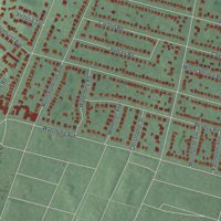 Second close-up of the map of Upper Montclair, New Jersey print showing more streets and buildings