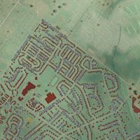 Second close-up of the map of Upper Moreland, Pennsylvania print showing more streets and buildings
