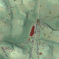 Second close-up of the map of Upper Tyrone, Pennsylvania print showing more streets and buildings