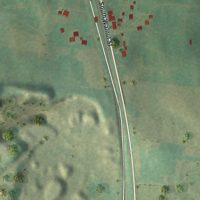 Second close-up of the map of Upton, Kentucky print showing more streets and buildings