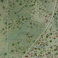 Second close-up of the map of Upton, Wyoming print showing more streets and buildings