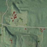 Second close-up of the map of Ursa, Illinois print showing more streets and buildings
