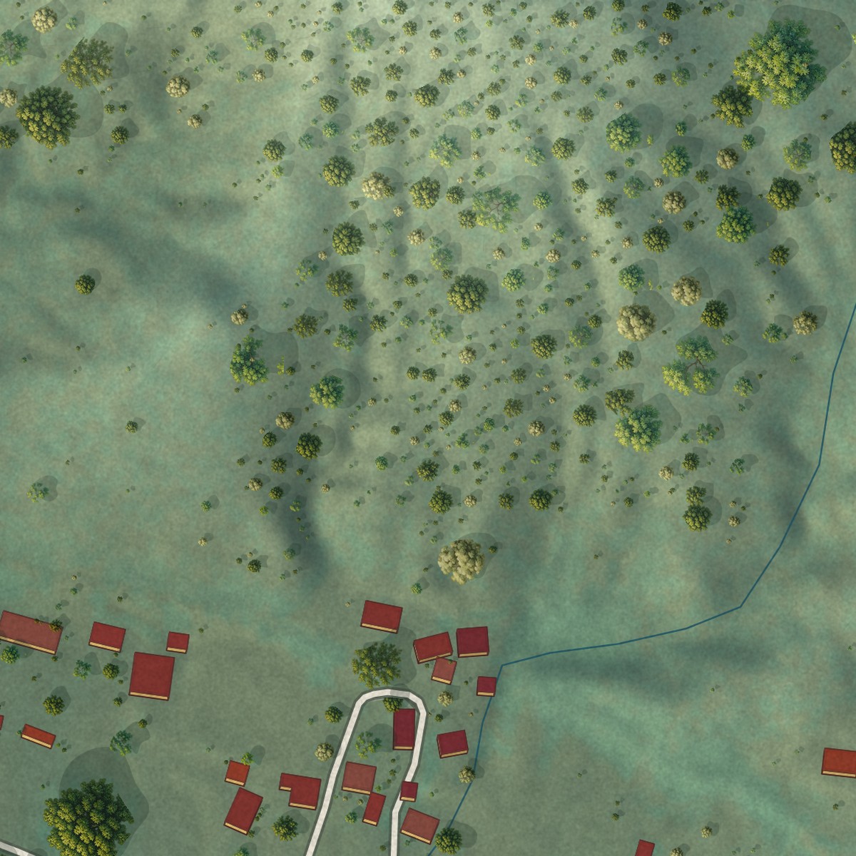 Second close-up of the map of Vadito, New Mexico print showing more streets and buildings