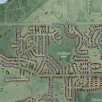 Second close-up of the map of Vadnais Heights, Minnesota print showing more streets and buildings