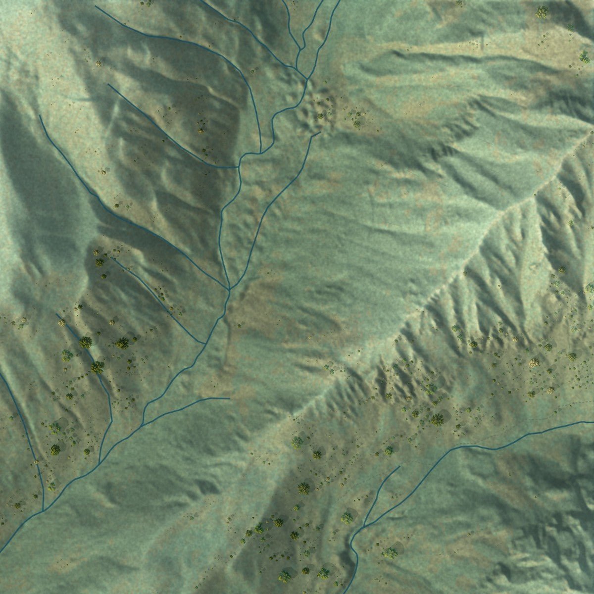 Second close-up of the map of Vail, Colorado print showing more streets and buildings
