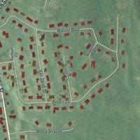 Second close-up of the map of Valatie, New York print showing more streets and buildings