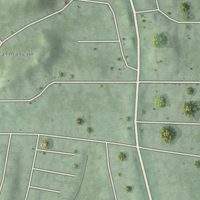 Second close-up of the map of Valle Hill, Puerto Rico print showing more streets and buildings