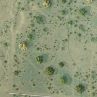 Second close-up of the map of Valle Verde, Texas print showing more streets and buildings