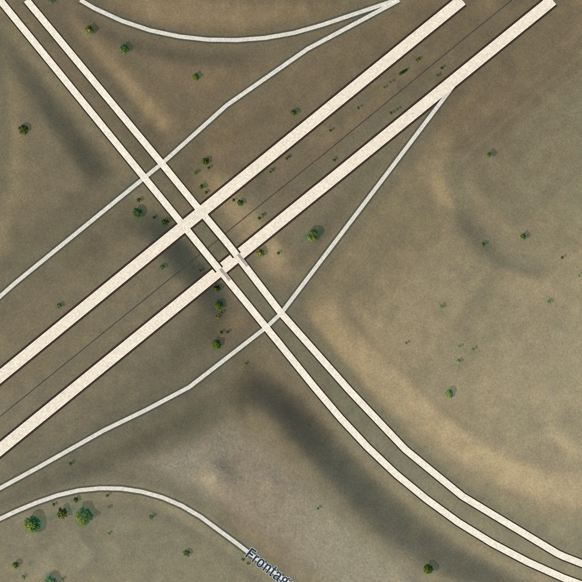 Second close-up of the map of Valle Vista, New Mexico print showing more streets and buildings
