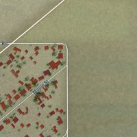 Second close-up of the map of Valley Acres, California print showing more streets and buildings