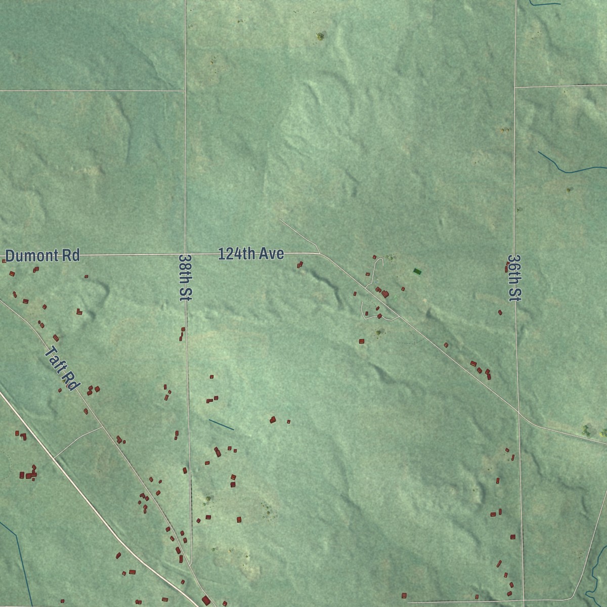 Second close-up of the map of Valley, Michigan print showing more streets and buildings