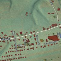 Second close-up of the map of Valley View, Schuylkill County, Pennsylvania print showing more streets and buildings