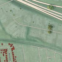 Second close-up of the map of Valleyview, Ohio print showing more streets and buildings