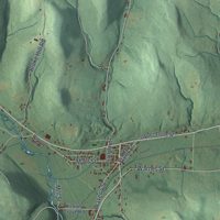 Second close-up of the map of Van Etten, New York print showing more streets and buildings