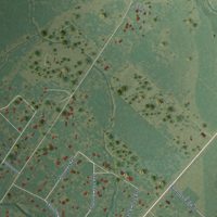 Second close-up of the map of Van Vleck, Texas print showing more streets and buildings