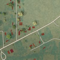 Second close-up of the map of Vanndale, Arkansas print showing more streets and buildings